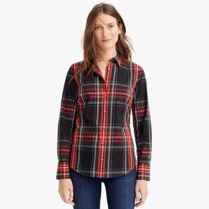 J. Crew Red and Blue Plaid Button Down Shirt